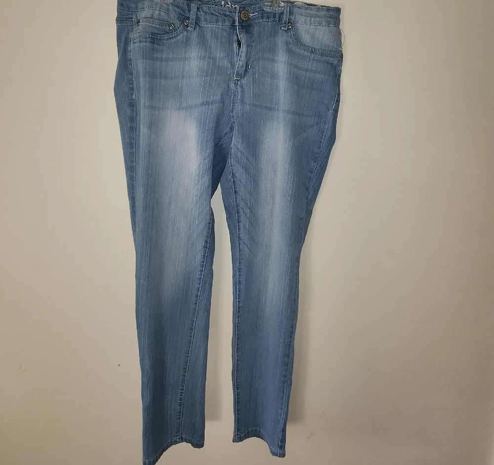 Reign Light Blue Straight Leg Jeans